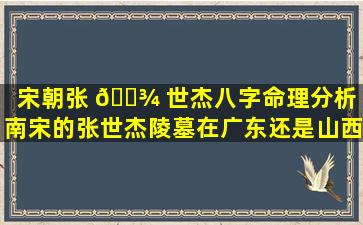 宋朝张 🌾 世杰八字命理分析（南宋的张世杰陵墓在广东还是山西）